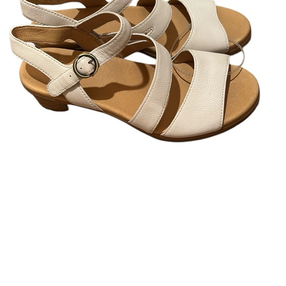 NWT DANSKO White Sandals 39 8.5 womens buckle straps Tansy block heel leather - Picture 13 of 14